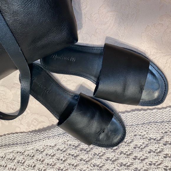 MADEWELL The Boardwalk Post Slide Sandal in Leather - Picture 9 of 13